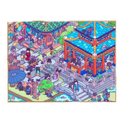 宝藏湾 diy数字油画【喝拿铁的毛球】合集插画填充手绘数字画填色
