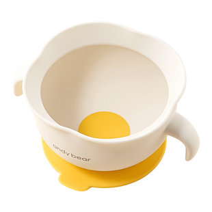 宝宝辅食碗自主进食婴儿吃饭专用吸盘儿童餐具一体式硅胶蛋花碗