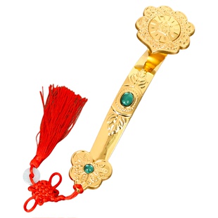 鼎风阁 合金玉如意摆件事事如意中国结吉祥如意招财客厅装饰礼品