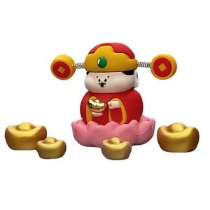 2025新款财神汽车后备箱装饰车屁股车尾油箱卡通公仔车载玩偶挂件