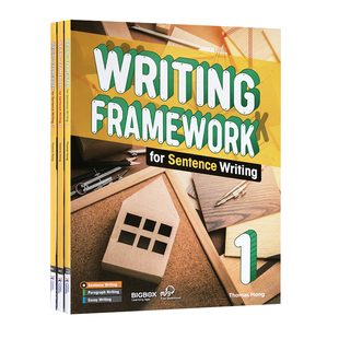 原版进口中小学英语写作专项训练指导技能书 writing framework for Sentence Paragraph Essay writing 句子段落短文写作框架教材