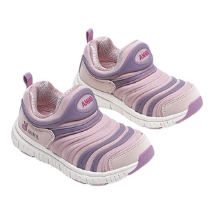 annil安奈儿儿童毛毛虫童鞋运动鞋秋冬季新款女童软底加絨二棉鞋