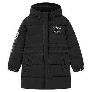 Champion冠军男女童装25冬新款三防加厚中长款保暖羽绒服外套