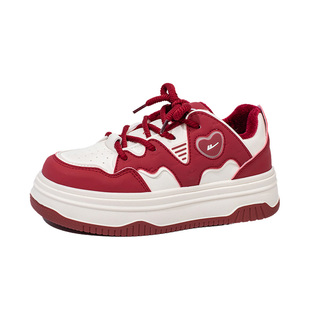 回力官方旗舰店女鞋本命年红色鞋子2025新款冬季女鞋加绒板鞋女款