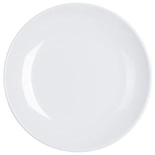 10个装仿瓷密胺餐具平盘菜盘饭店盖饭盘子圆形自助餐盘塑料盘商用