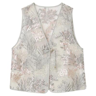 国风绣花上衣宽松马夹