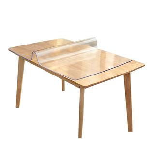 马肚形餐桌垫透明弧形折叠桌可裁剪定做软玻璃家用PVC茶几保护垫