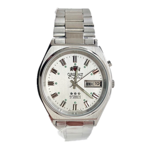 日本三星手表东方双狮全自动机械表男钢带九十年代库存双日历防水