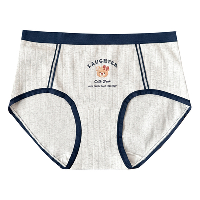 英伦风小熊纯棉大码内裤加长裆