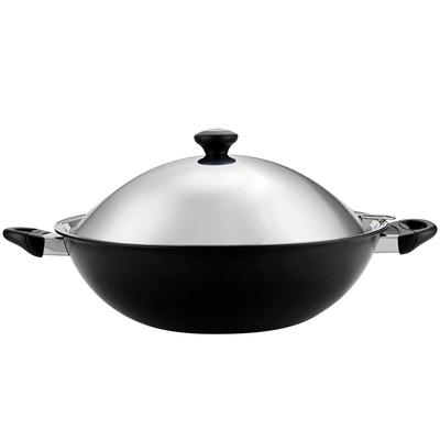 meyer美亚不粘锅双耳不锈钢盖