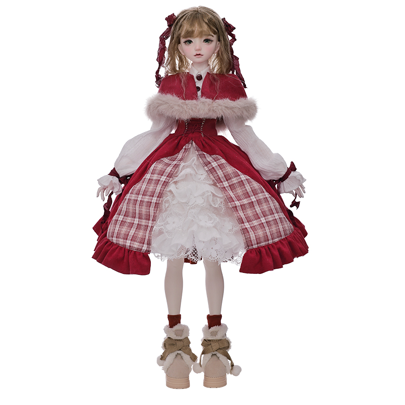 正版四/4分bjd娃娃暖树喜庆穿搭手工娃娃玩偶SD树脂可动关节玩偶