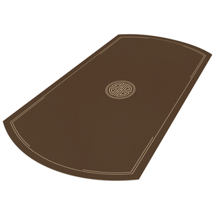 新中式长椭圆形饭桌桌布防水防油免洗隔热弧形折叠伸缩餐桌茶几垫