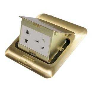 CHDIYI地插座弹起弹出式全铜防水带阻尼家用五孔电源网络地面插座