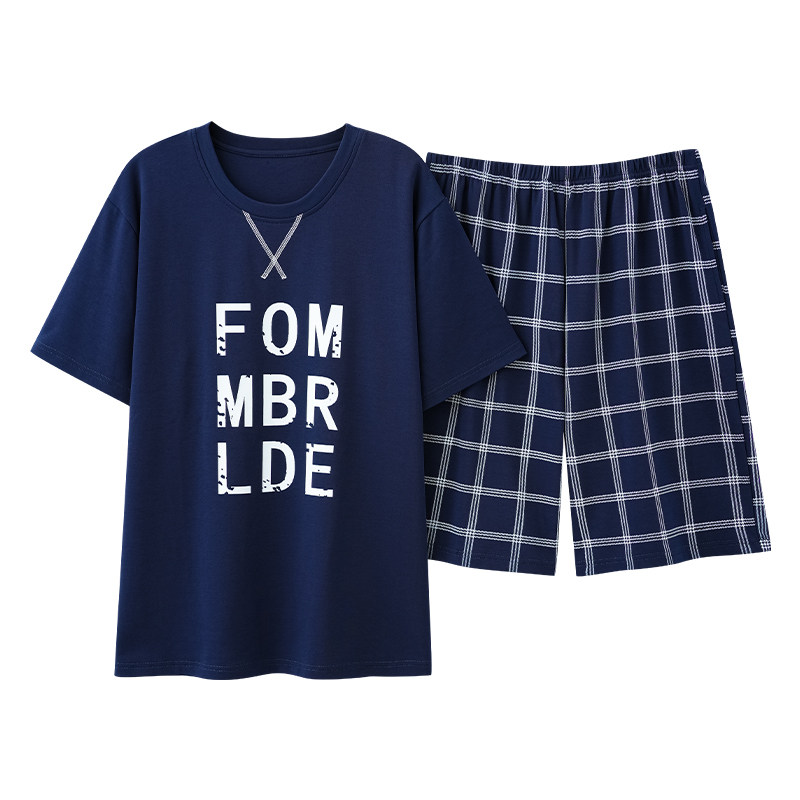 睡衣套装男士夏季短袖家居服薄款