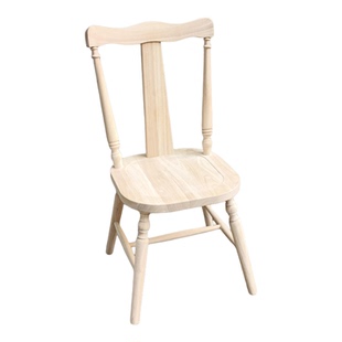 法式复古实木西餐厅烘焙家用书桌靠背椅轻奢卧室梳妆凳子商用白坯