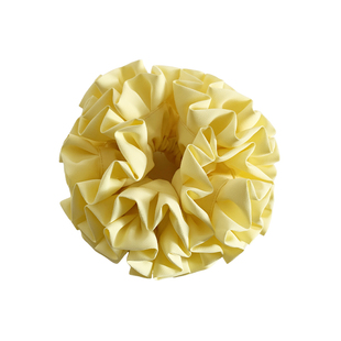 加州柠檬~重工绣球花黄色大肠发圈女高级感超大号头绳发饰丸子头