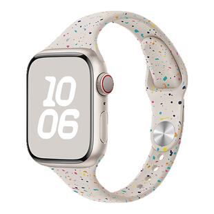 适用苹果iwatch s11手表表带液态s10硅胶小蛮腰applewatch9夏天季s8运动透气ultra3/2细款彩点se高级感s7腕带
