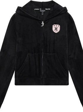 JuicyCouture橘滋连帽丝绒外套