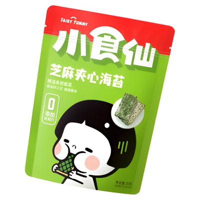 【79元任选15件】良品铺子芝麻夹心海苔35g儿童零食自选休闲零食
