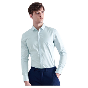 【竹纤维】非凡领袖果绿色衬衫男长袖免烫正装衬衣高级感【微弹】