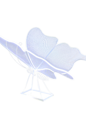 不锈钢发光蝴蝶园林小品装饰