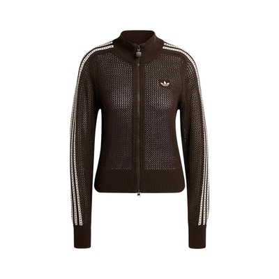 adidas阿迪达斯三叶草钩针编织夹克26春女FIREBIRD开衫外套KE0202