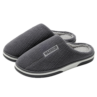 回力防臭棉拖鞋男士冬季室内保暖居家毛拖鞋秋冬防滑老人男款棉拖