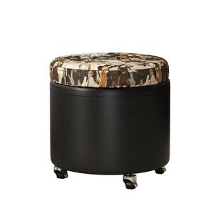 三梦万向轮小凳子储物滑轮矮凳中古风沙发脚踏收纳入户门口换鞋凳