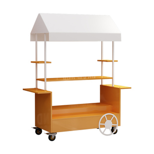 商场花车摆摊小推车移动超市摊位促销台甜品展示架商用活动售货车