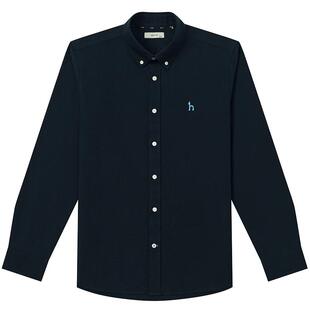 【商场同款】Hazzys哈吉斯牛津纺长袖衬衫男2026春季新款通勤上衣