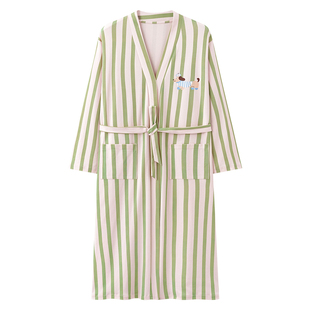 慕诗梦睡袍女款2026新款春秋季纯棉长袖浴袍高级感家居服可外穿