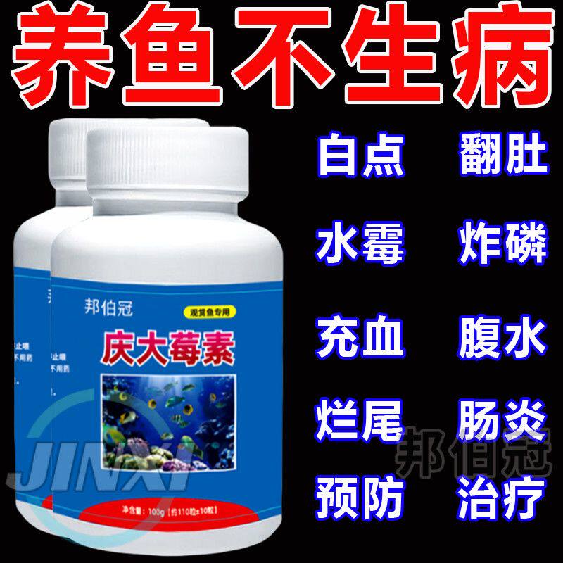 庆大霉素鱼病专用药烂身烂尾白点白毛掉磷蒙眼杀菌消炎康复净水片