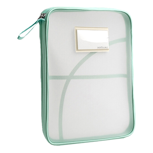 NATAMI奈多美双层学科袋3.0透明拉链L型课外科目袋学科补习手提袋