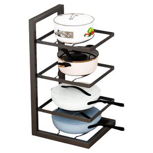 锅架专放锅具收纳厨房置物架碗盘通用型多功能架子家用柜子内分层