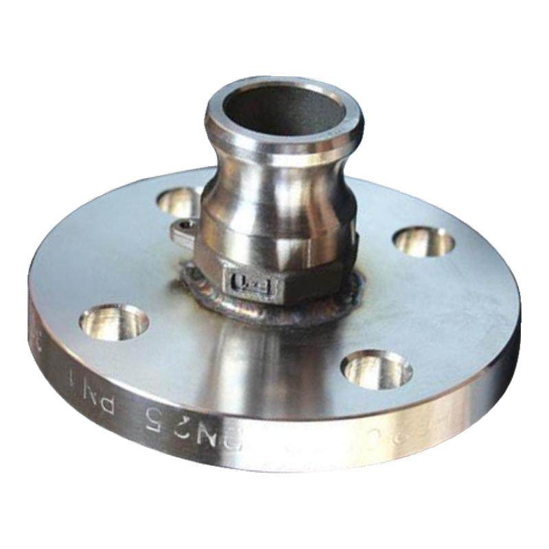 不锈钢法兰快速接头公头阳端带法兰母头法兰扳把式快速接头配法兰