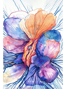 私密花抽象生殖月子中心挂画