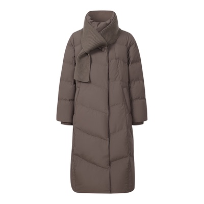 GCRUES鸭绒长款羽绒服女冬季保暖