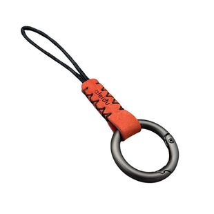 缝线牛皮指环汽车钥匙扣挂件饰刻字防丢号码男女士简约汽车钥匙绳