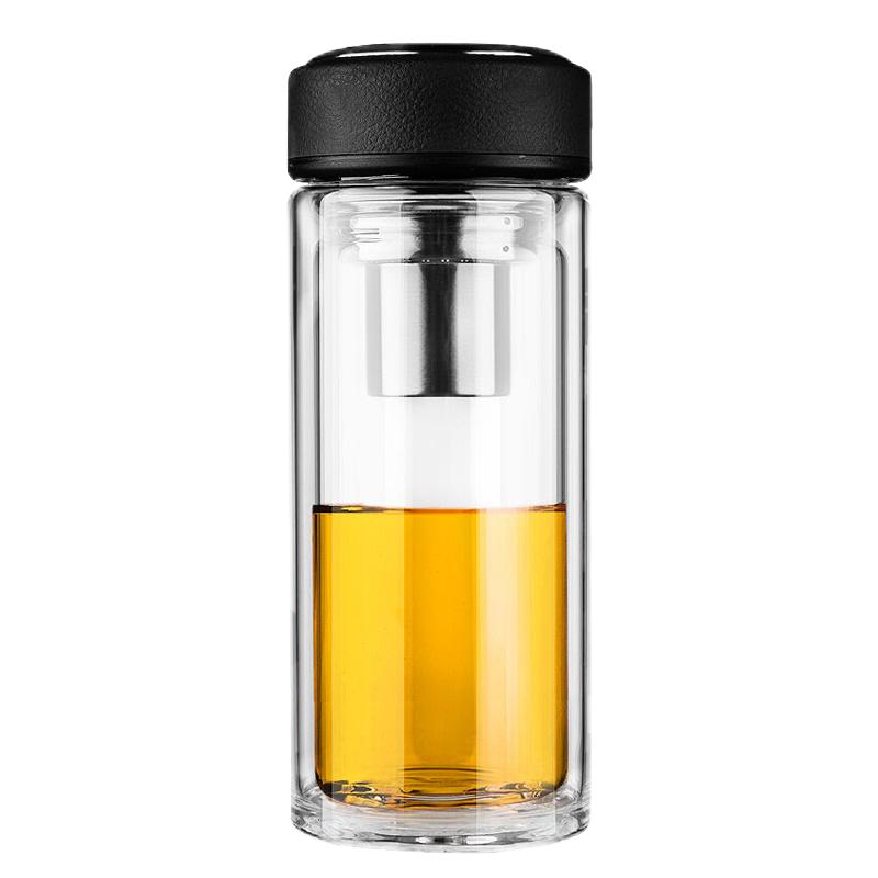 万象双层隔热圆形车载刻字泡茶杯