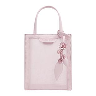 [折扣推荐]CHARLES&KEITH水桶包CK2-30782573设计感花朵挂饰包