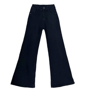 小小家 小个子小码加绒加厚高弹喇叭牛仔裤25冬新款保暖显高瘦裤