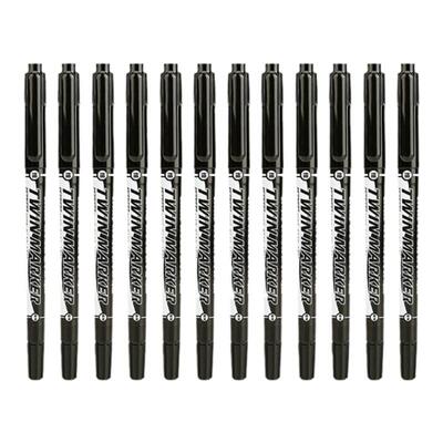 晨光记号笔双头黑色油性勾线笔