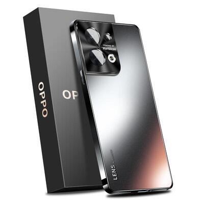 适用opporeno8系列磨砂玻璃防摔