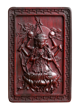 小叶紫檀木斗母元君吊坠