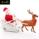 Энергетические кинетические оленя автомобили Санта -Клаус [30 см] подарочная коробка (отправьте батарею