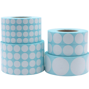 圆形三防热敏纸10 15 20 25 30 35 40 45 50 60 70 80 90白色彩色标签打印贴纸封口标合格证圆点字母数字贴纸