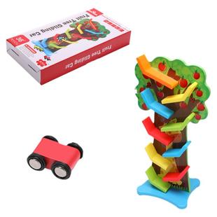 儿童1-2-3岁早教益智轨道趣味果树滑翔车小汽车宝宝男孩玩具车