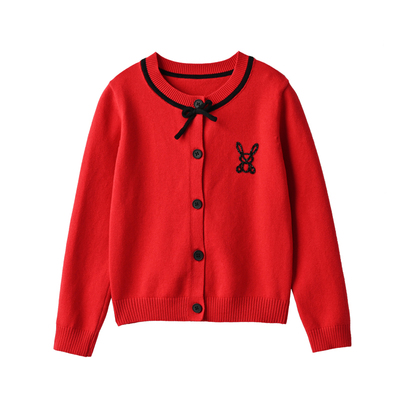 女童小香风开衫毛衣针织衫