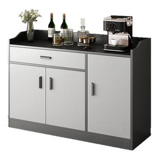 茶水柜子储物柜餐边柜现代简约灰客厅靠墙一体边柜酒店包厢收纳柜