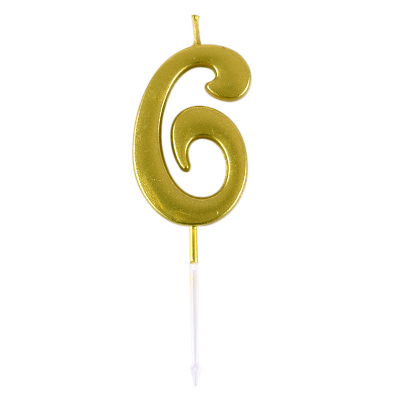 生日蛋糕数字蜡烛 宝宝派对蛋糕装饰 蛋糕蜡烛 金色生日蜡烛包邮
